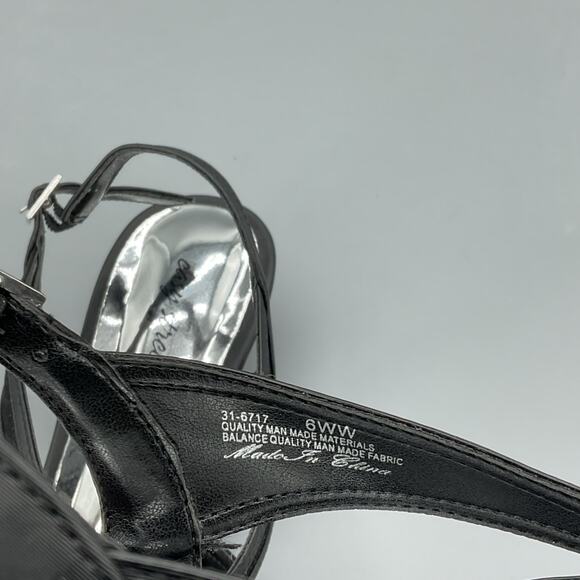 NEW Easy Street Women’s Tristen Dance Flex Outsole Sandals Black Size 6WW - Picture 5 of 10